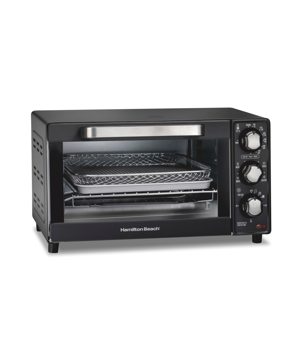 Hamilton Beach Sure-crisp Air Fryer Toaster Oven In Black