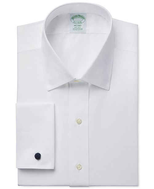 Brooks Brothers Milano Extra Slim Fit Non Iron White Solid Brooks Brothers Milano Extra Slim Fit Non Iron White Solid