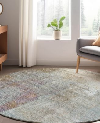 Trevi Washable TV12 8'x8' Round Area Rug