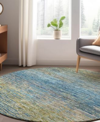 Trevi Washable TV1 8'x8' Round Area Rug