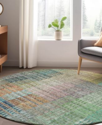 Trevi Washable TV6 8'x8' Round Area Rug