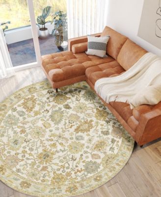 Hatay Washable HY2 8'x8' Round Area Rug