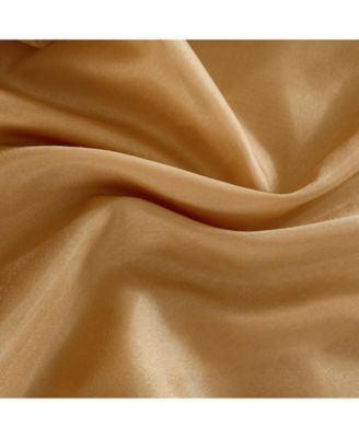 Jefferson Faux Silk Semi Sheer Light Filtering Microfiber Lined Grommet Lightweight Window Curtain Panels, Set of 2