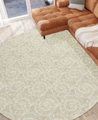 Seabreeze Washable SZ11 8'x8' Round Area Rug