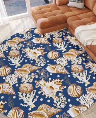 Seabreeze Washable SZ6 8'x8' Round Area Rug