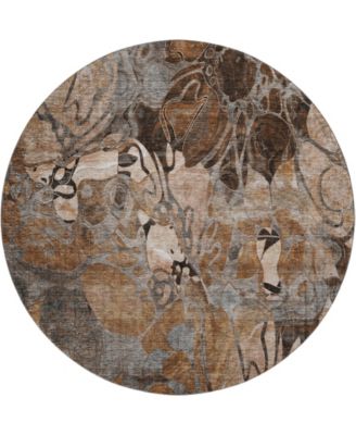 Trevi Washable TV17 8'x8' Round Area Rug