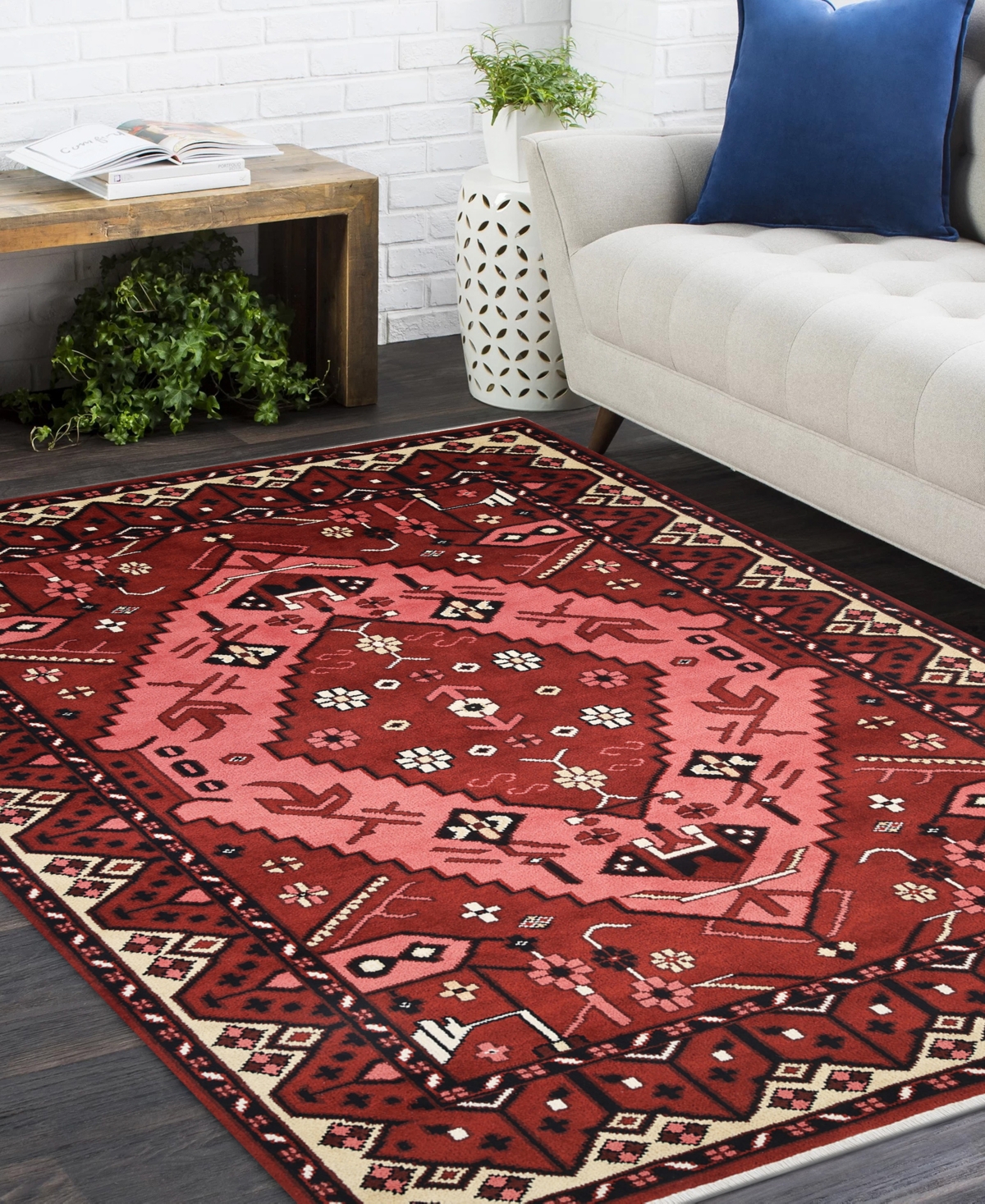 Timeless Rug Designs Sahara S3403 3'x5' Area Rug In Rust