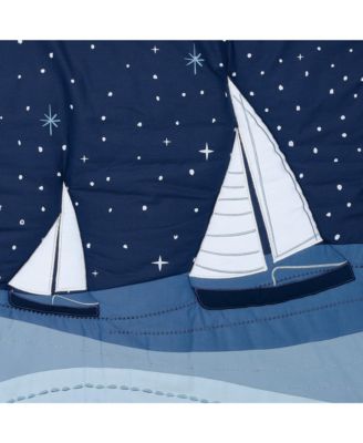 Little Skipper 3-Piece Sailboat Nautical Nursery Crib Bedding Set