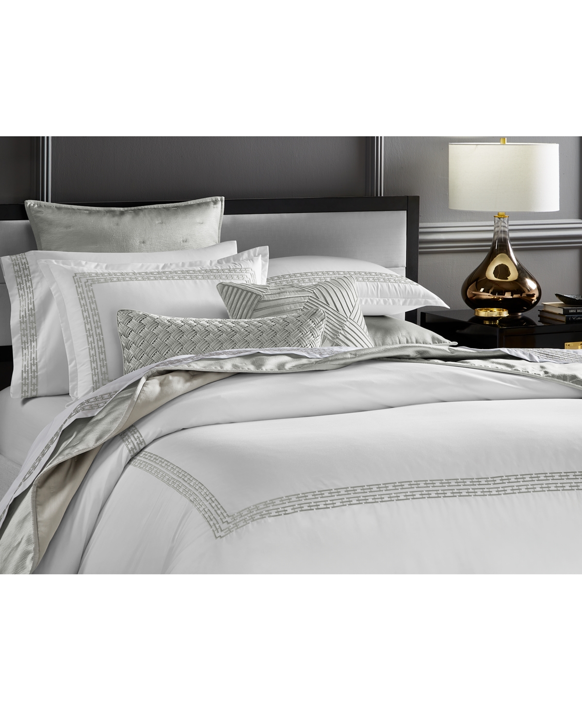 Hotel Collection Chain Links Embroidery 100% Pima Cotton Set, King, Exclusively at Macy's
