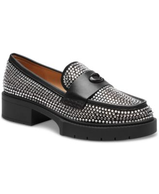 COACH - Women's Leah Crystal Platform Lug Loafer Flats