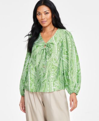 I.N.C. International Concepts - Women's Keyhole V-Neck Blouse