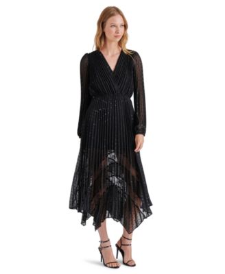 Women's Ari Lace Pleated Handkerchief-Hem Dress