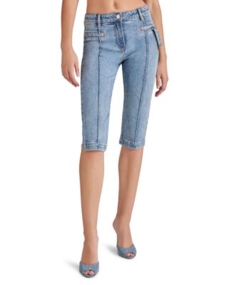 Steve Madden Delray Cintura Elasticizzata Donna – Larga 5,4 Cm, Iuta Neutra Con Fibbia Perlata, Accessorio Moda
