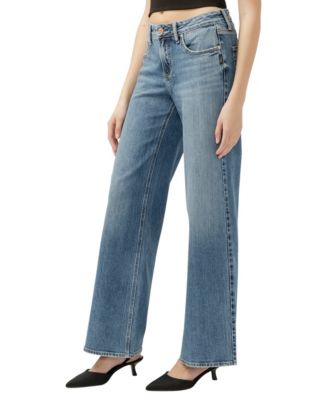 Women's Suki Mid Rise Curvy Fit Wide Jeans