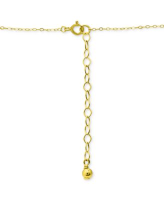 Cubic Zirconia Hope Angel Pendant Necklace in 18k Gold-Plated Sterling Silver, 16" + 2" extender, Created for Macy's