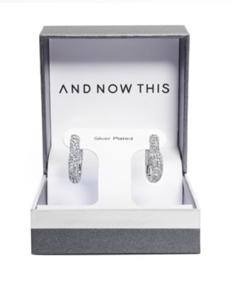 Crystal Heart Hoop Earring