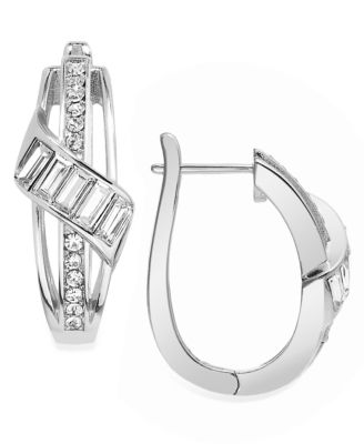 Crystal Hinged Hoop Earring