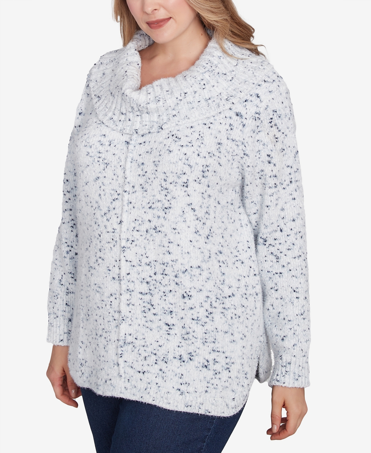Ruby Rd. Plus Size Speckled Chenille Eyelash Pullover Sweater