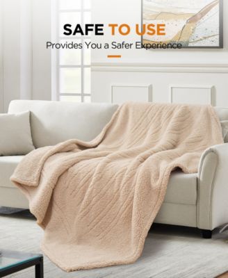Heated Sherpa Throw, 50" x 60"