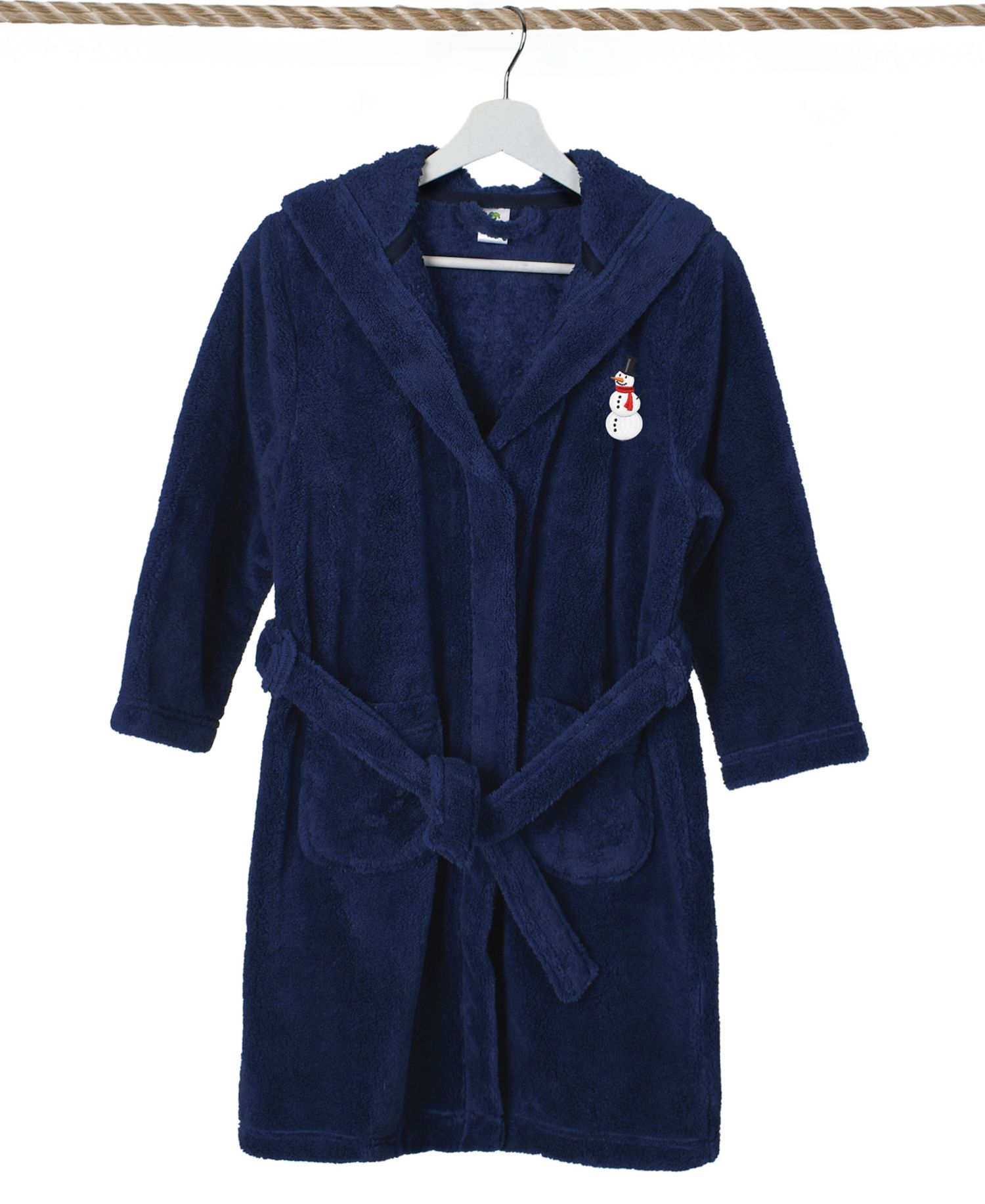 Kids Snowman Super Plush Double Brushed Hooded Bathrobe