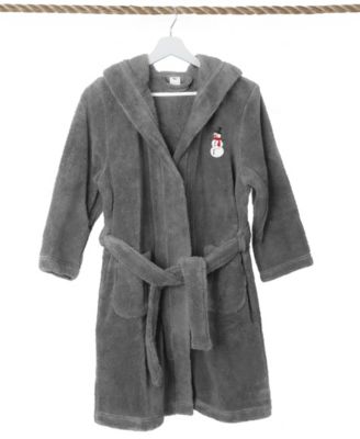 Kids Snowman Super Plush Double Brushed Hooded Bathrobe