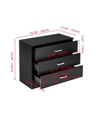 Minimalist 3-Drawer Dresser – Wooden Storage Cabinet for Bedroom, Entryway, or Nursery