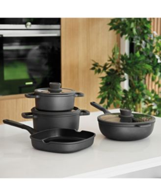 Leo Stone+ Nonstick Ceramic 11" Wok Pan with Lid, 4.6qt