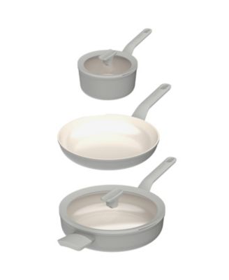 Leo Balance 5pc Nonstick Aluminum Cookware Set, Glass Lids