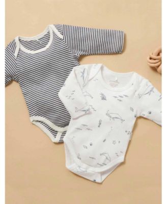 Baby Boys Easy Neck L/S Bodysuit 2 pack
