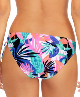 Juniors' Printed Side-Tied Bikini Bottoms 