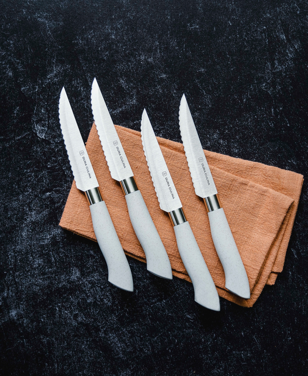 Shop Dura Living 8-piece Steak Knife Set In Gray