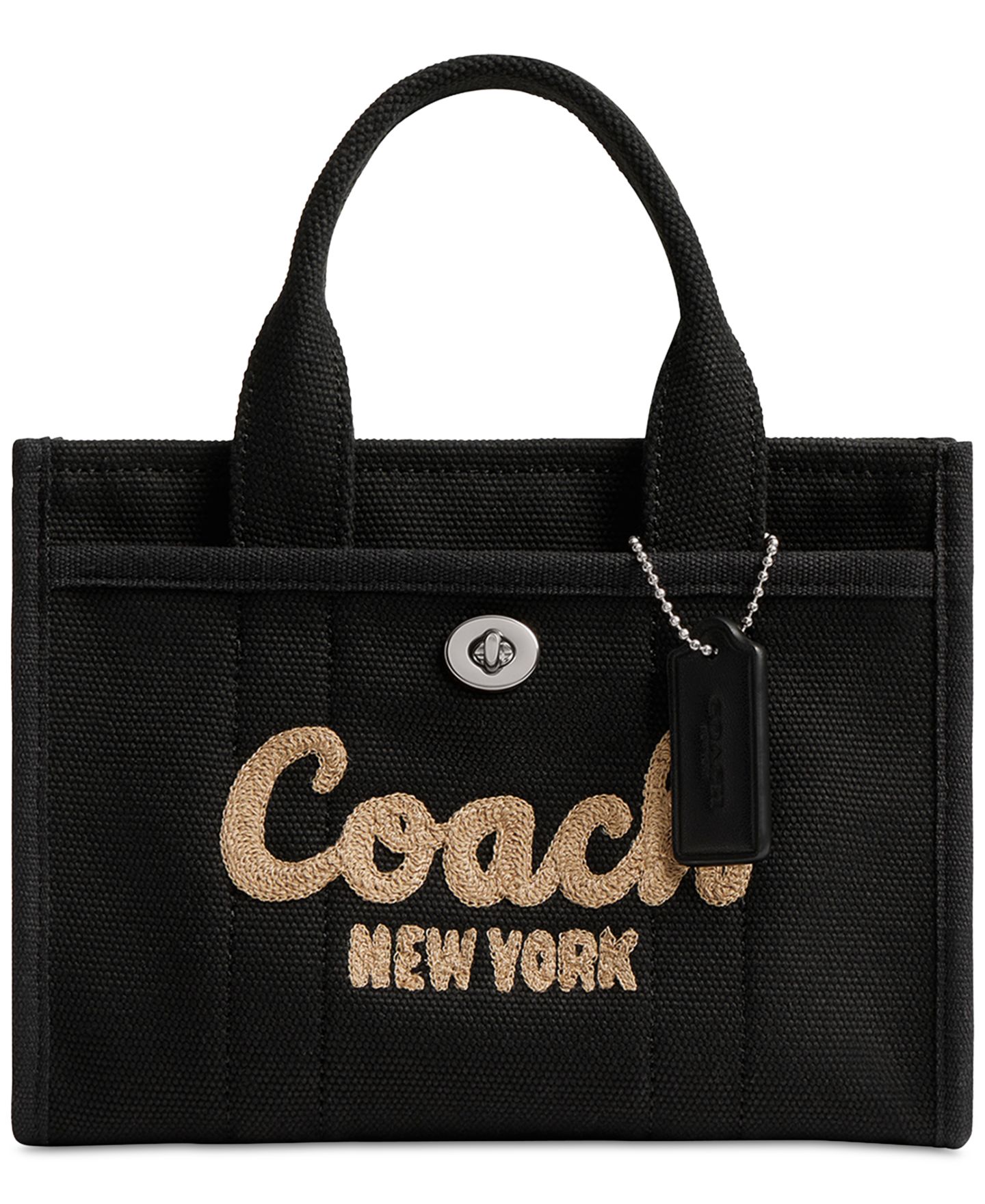 Женская сумка COACH Cargo Mini Canvas 20, цвет: Серебряный / Чёрный — фото 1