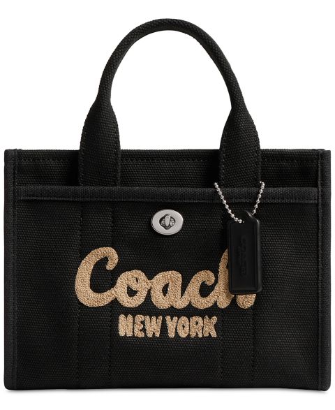 Женская сумка COACH Cargo Mini Canvas 20, цвет: Серебряный / Чёрный