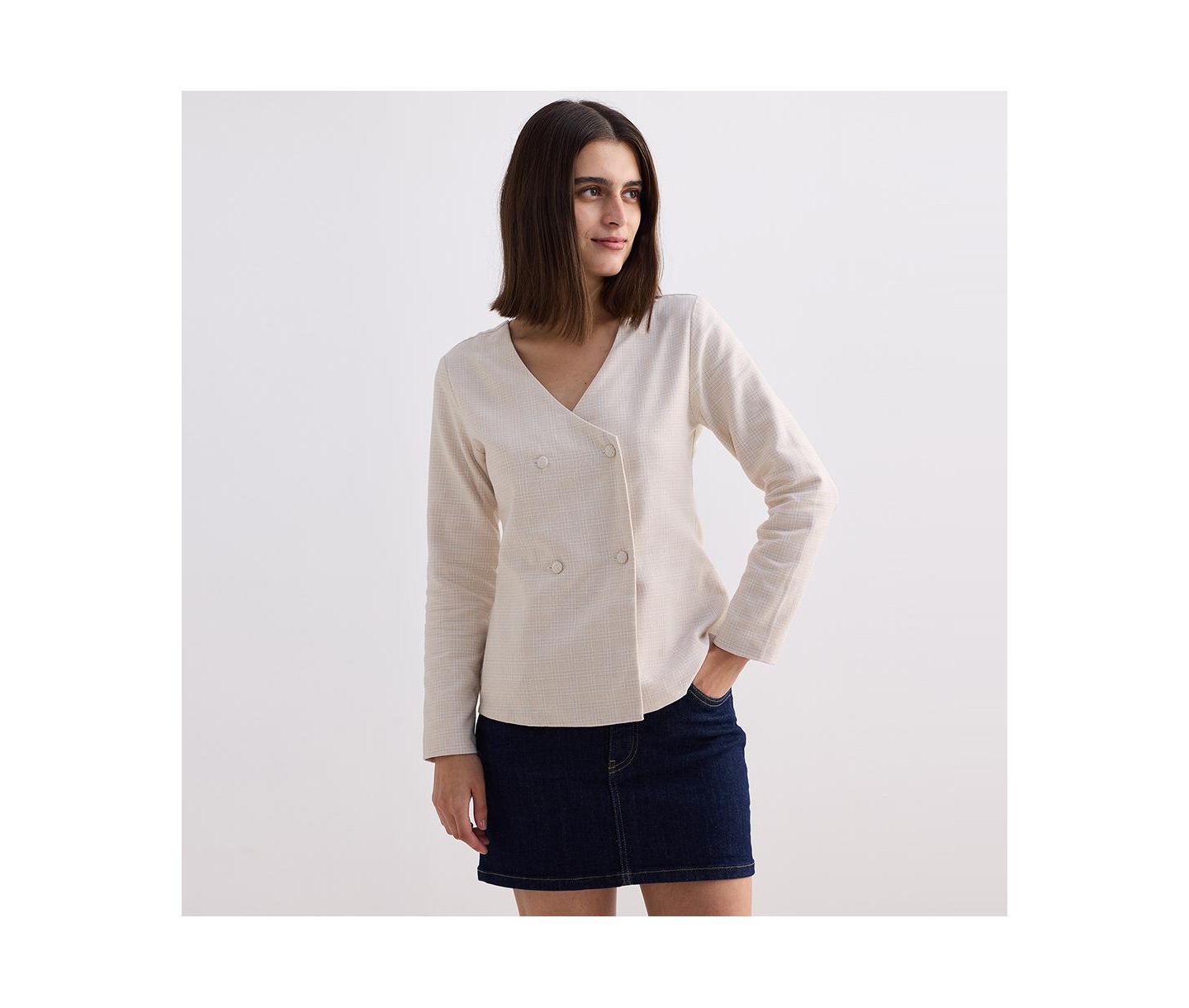 Женская куртка Reistor Fitted Cotton Tweed, цвет: Каштановый — фото 3