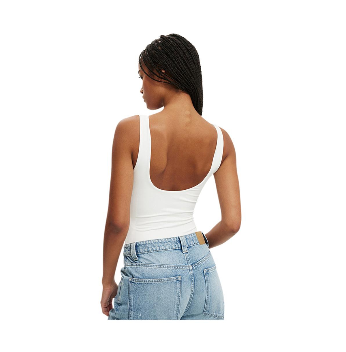 Cotton On Women's Cleo Scoop Neck Low Back Bodysuit