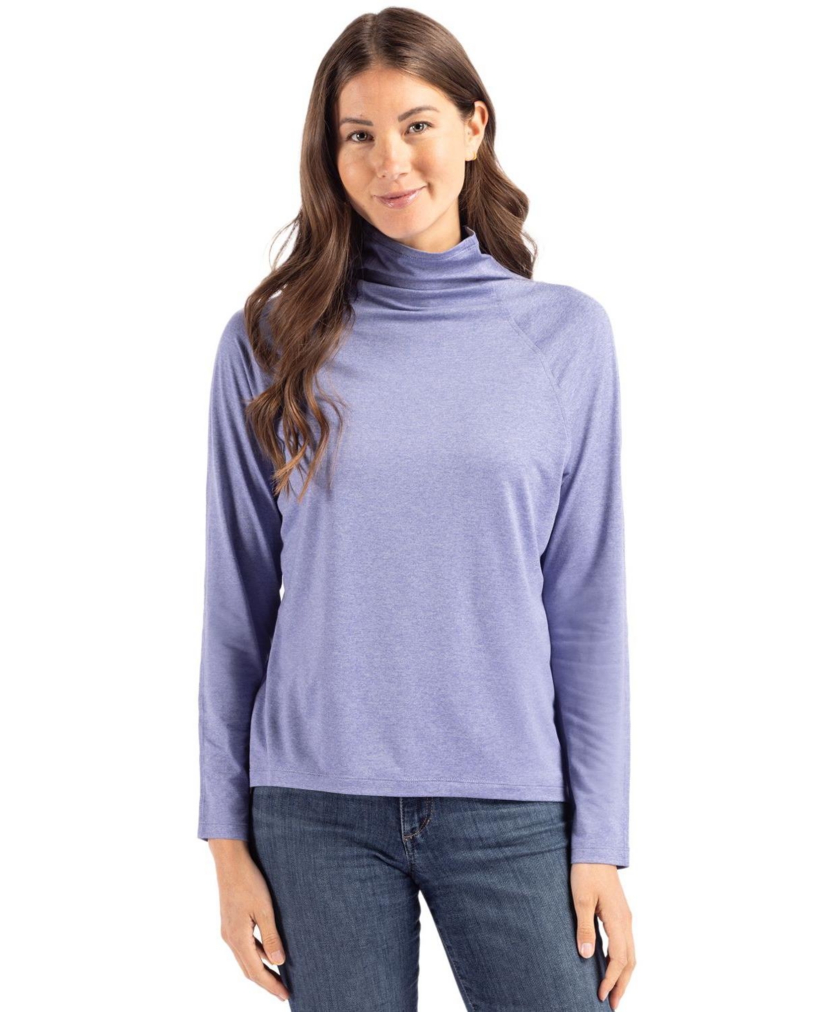 Cutter & Buck Women's Coastline Epic Comfort Eco Recycled Funnel Neck