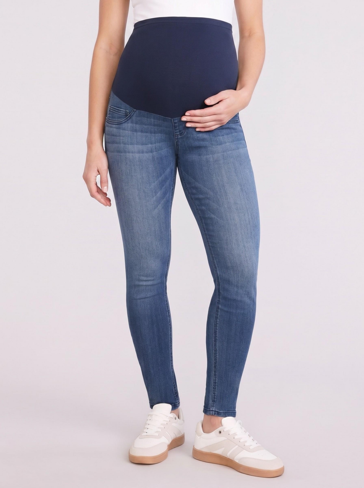 Motherhood Maternity Maternity Secret Fit Over the Belly Ankle Length Skinny Jeans - Motherhood - Medium wash