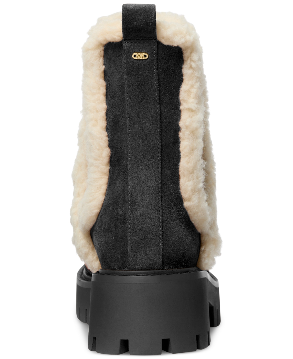 Michael Kors Asher Suede And Faux Shearling Boot In Black