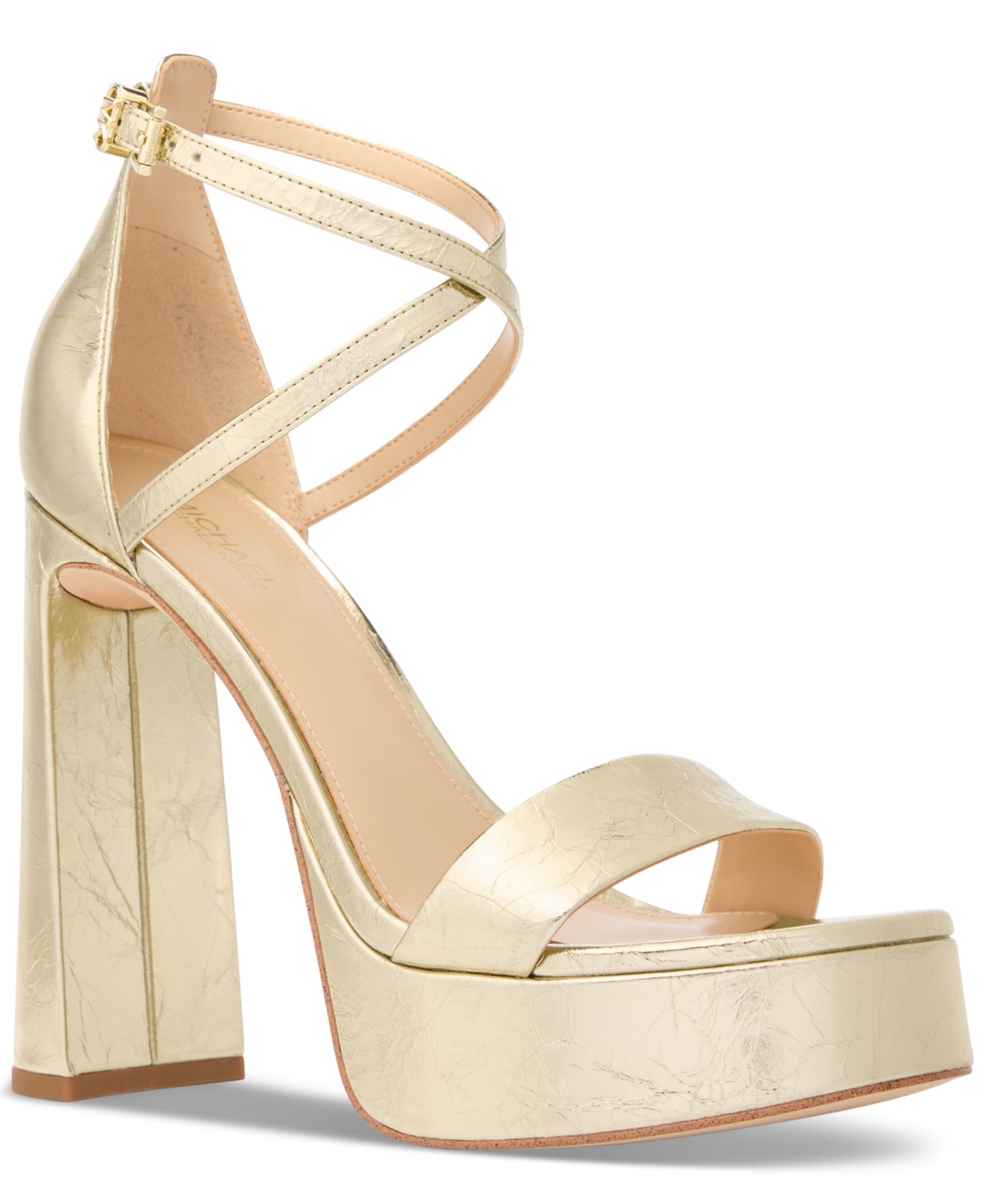 Michael Kors Michael  Women's Cami Platform Sandals In Pale Gold