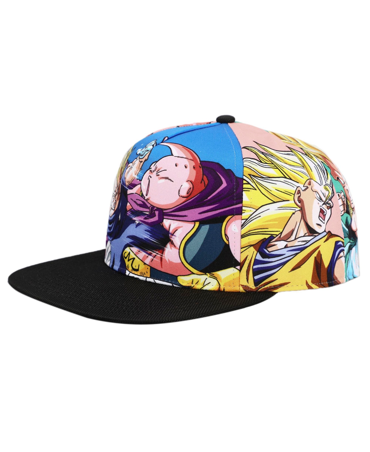 Men's Majin Buu & Goku Sublimation Panel Baseball Cap - Multicolored