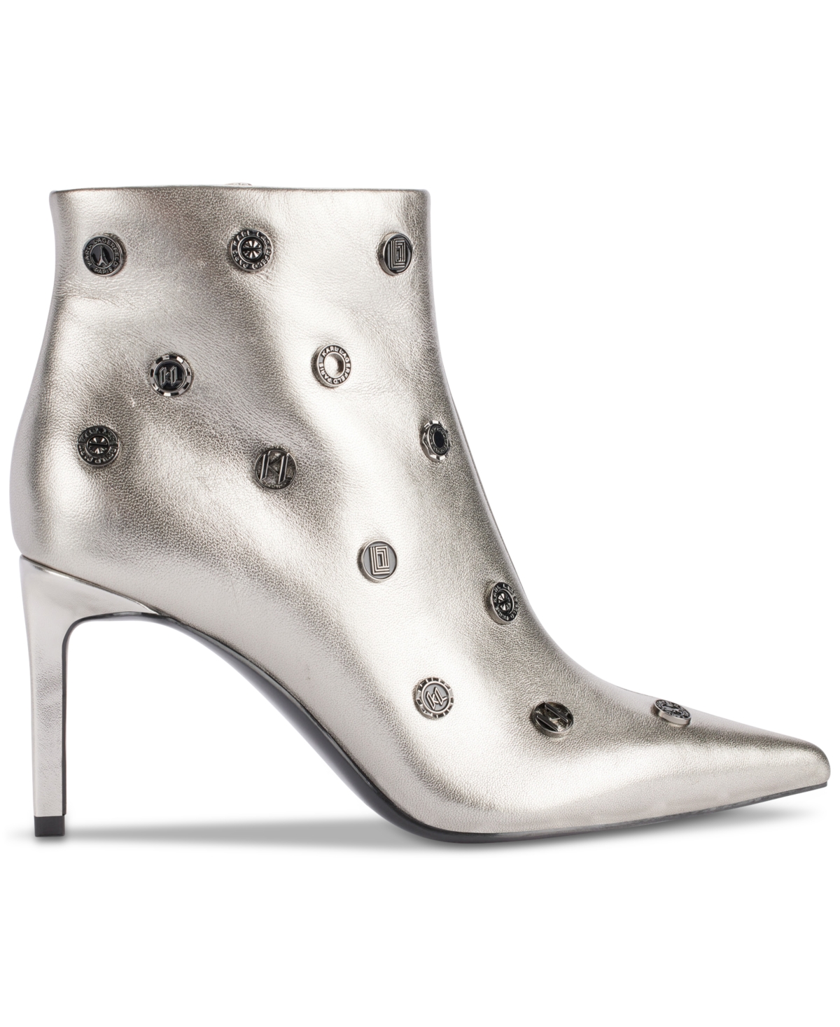 Karl Lagerfeld Paris Saina Metallic Bootie In Pewter