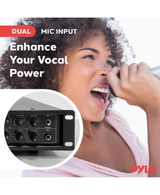 Wireless Bluetooth Home/PA Mixing Amplifier With USB Playback, Micro SD Card Reader, Optical/Coaxial Inputs, 500 Watt