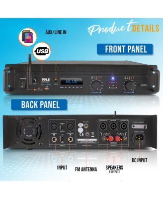 2-Channel Bluetooth Pro Audio Amplifier With Rack Mount & Bridge Mode, 2000 Watt