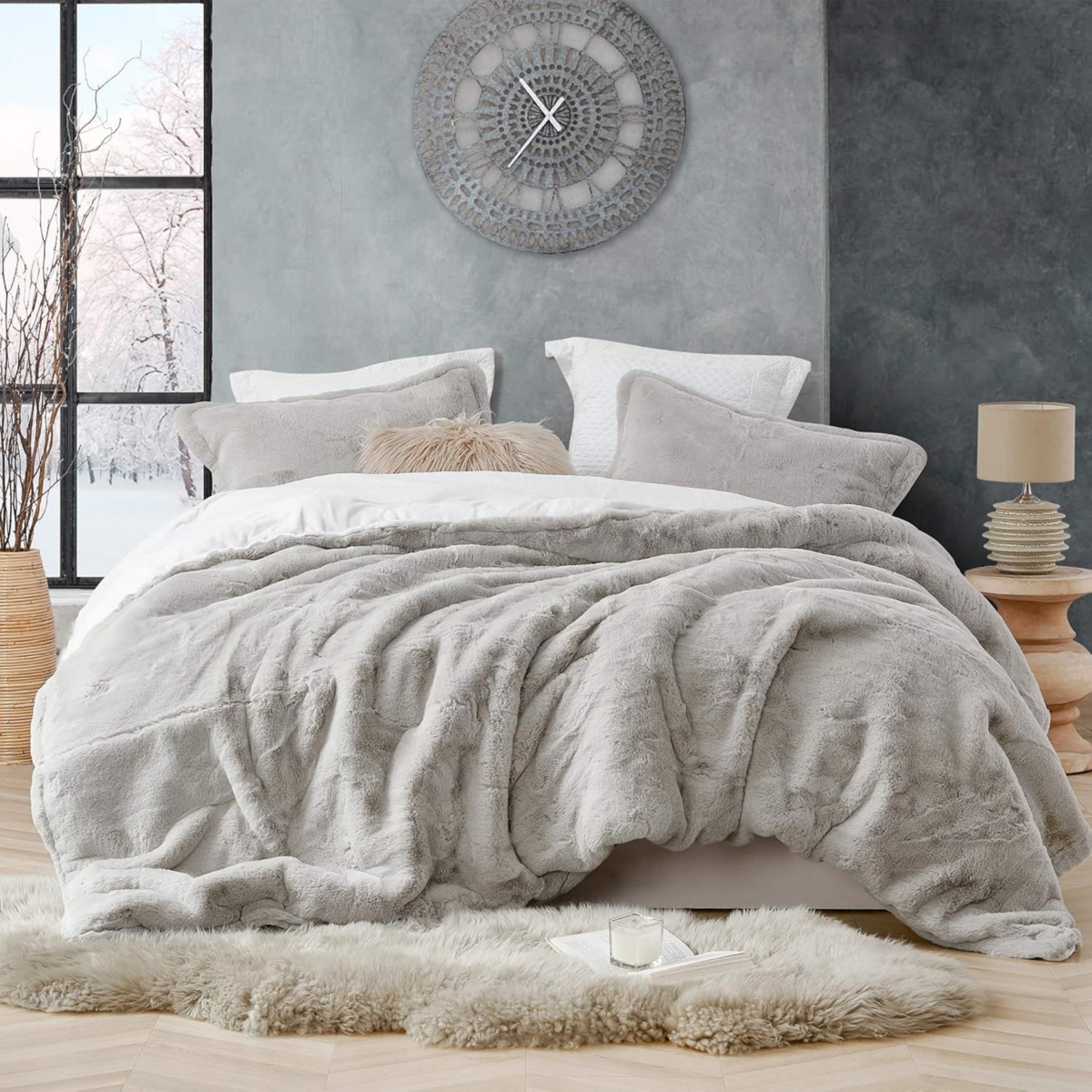 Coma Inducer Oversized Comforter Set - Chunky Bunny - Stone Taupe