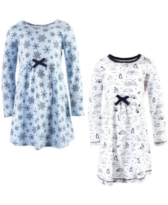 2Pk Long Sleeve Natural Dresses