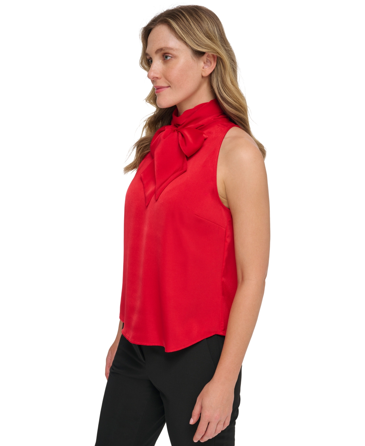 Tommy Hilfiger Women's Sleeveless Tie-Neck Top