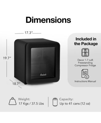 Decor 1.7 cuft Glass Beverage Cooler