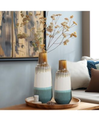Earth Tones Ombre Stoneware Vase