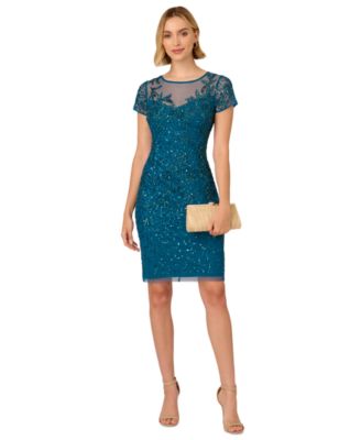Adrianna Papell - Women's Beaded Sheath Dress