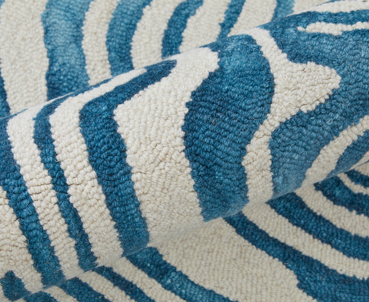 Feizy Lorrain 8920f 3'6"x5'6" Area Rug In Blue,ivory